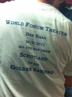 Scottish Golden Earring fan attending the September 24, 2011 Den Haag World Forum Theatre show